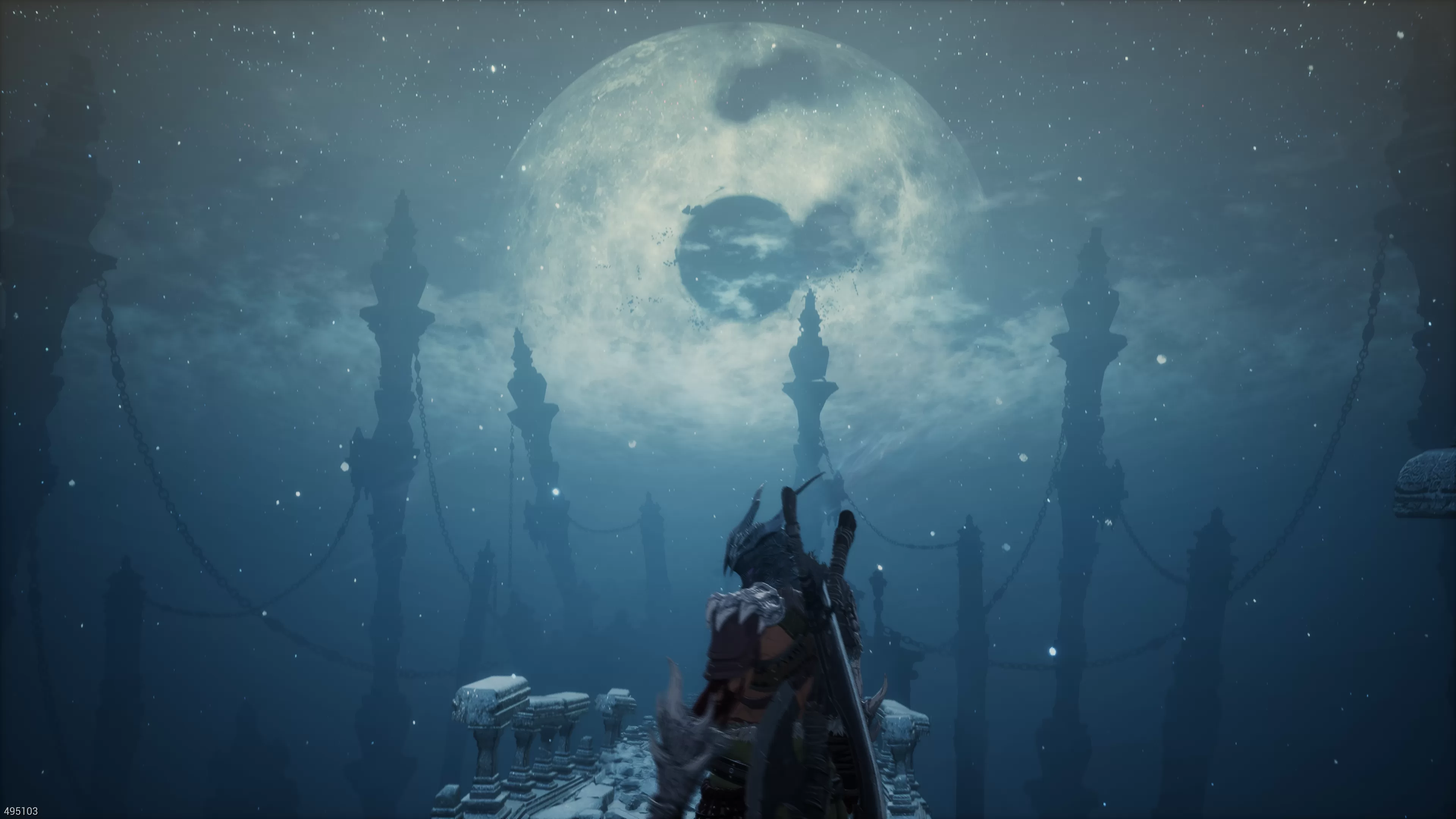 The First Berserker Khazan - Cutscene olhando a lua no horizonte