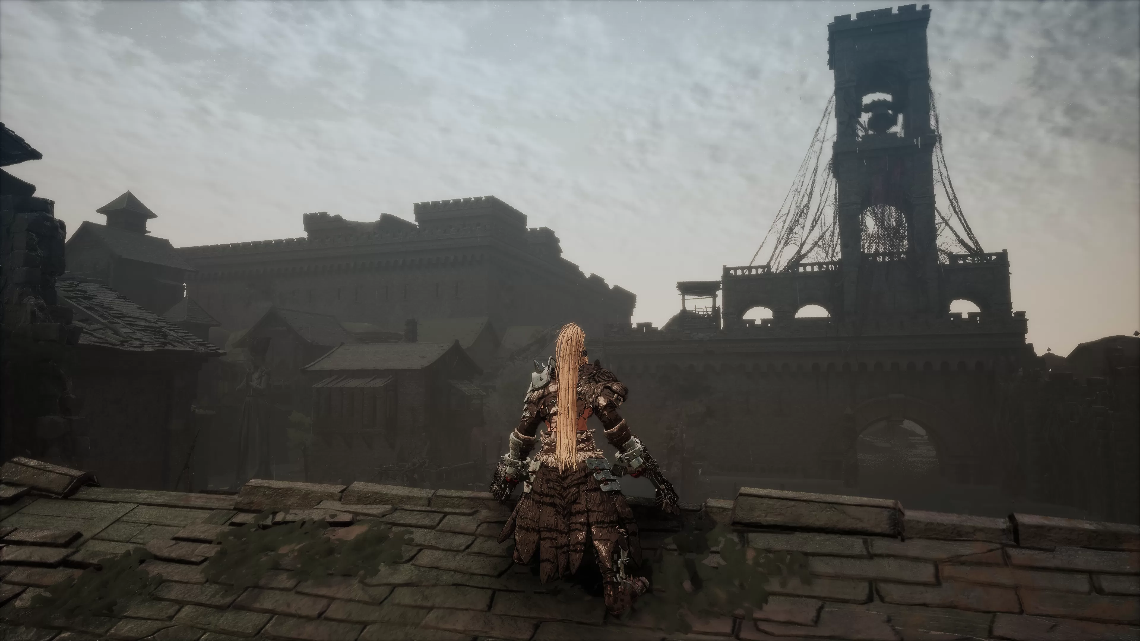 The First Berserker Khazan - Explorando os telhados da cidade