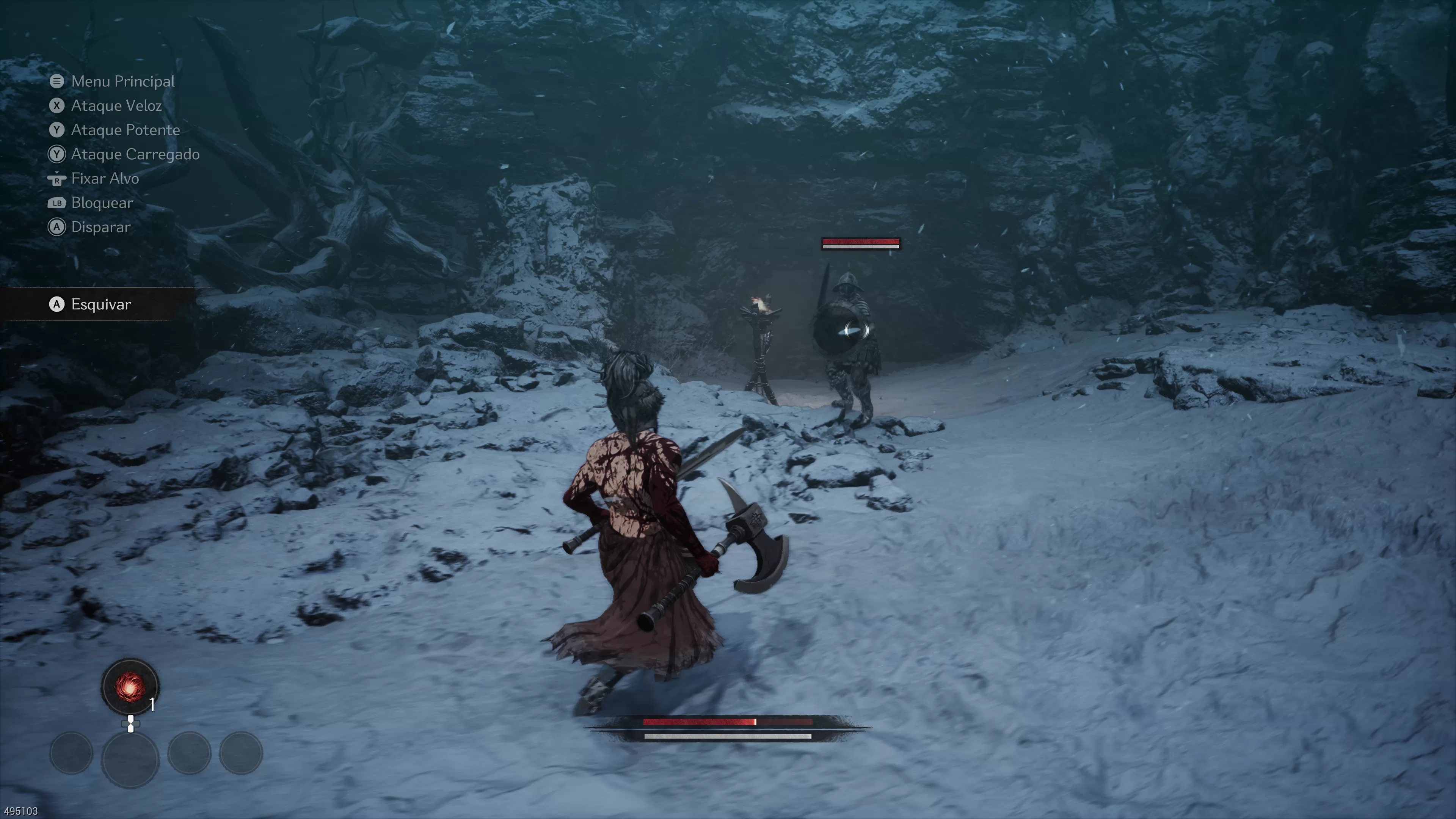 The First Berserker Khazan - combate mapa neve